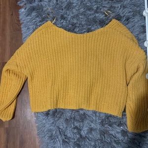 yellow big sweater super cute and comfy!!